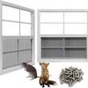 NeatiEase Upgraded Shed Windows 2 Pack, 30" x 30" Windows with Tempered Glass and Stainless Steel Screen for Shed, Chicken Coop, Playhouse, Household, Garage(White)
