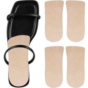 2 Pairs Pigskin Heel Cup Cushions for Women Plantar Fasciitis, Heel Bone Spur, Achilles Tendon, Adhesive 0.32" Thickness, Heel Lift Inserts Insoles Relief Pain for High Heels Sandals Flats Large 8-12