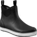 Piscifun Men s Deck Boots, Waterproof Fishing Rain Boots, Anti-Slip Rubber Boots with Breathable Neoprene Lining (7, Black)