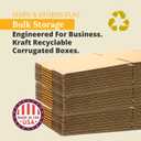 Partners Brand P121212 Corrugated Boxes, 12"L x 12"W x 12"H, Kraft (Pack of 25)