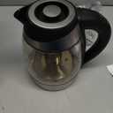 CHEFMAN Electric Kettle - 1.2L 1500W Hot Water Tea Pot with Infuser, BPA Free, Auto Shut Off, Boil-Dry Protection, Removable Lid, LED Light, Cordless Glass Electric Tea Kettle  Stainless Steel