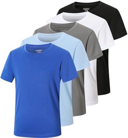 TAGIHOO 3 Pack Boys Mesh Athletic Quick Dry Short Sleeve Workout Moisture Wicking Active T-Shirt for Kids XL TAGIHOO 3 Pack Boys Mesh Athletic Quick Dry Short Sleeve Workout Moisture Wicking Active T-Shirt for Kids XL
