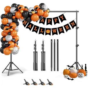 BEIYANG 6.5x6.5 FT Backdrop Stand, Adjustable Photo Background Stand Support kit with Carry Bag for Parties, Decoration, Wedding, Photo Video Studio Shooting