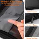 4 Pocket Trading Card Binder, Ringless Card Binder with Zipper for TCG and Sport Cards Collections, Holds 160 Cards with Side-Loading Pages, Black