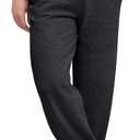 Hanes, EcoSmart Fleece Sweats for Men, Open Bottom Sweatpants, 30.5" (Large, Charcoal Heather)