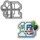 Mighty Gadget 10 Year Old Cookie Cutter with Balloons - 3.44x4" Number 10 Birthday Cookie Mold, Red