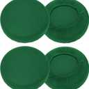uxcell 4 Pack Stool Covers Round, 16-18 Inch Bar Stool Covers Washable Dustproof Slipcover Seat Cushion with Elastic for Bar Kitchen Living Room Decor, Dark Green