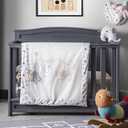 Baby Crib Bedding Set - 100% Turkish Cotton - Nursery Crib Bedding Sets for Boys & Girls - Elephant Design - 4 Color Variations by QQ Baby (Beige, 7 Pieces)