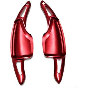 HIGH FLYING 2pcs Interior Accessories Steering Paddle Shift DSG Extensions Red for Chevy Chevrolet Camaro 2016-2022, C7 Corvette 2014-2019