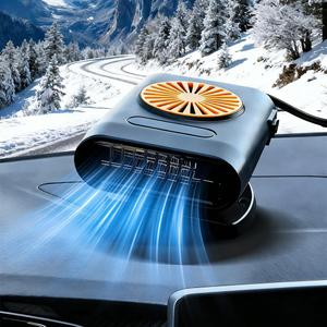 Portable Car fan for Vehicle, 200W 12V Air Conditioner for Car, 2 in 1 Heating Fan Defroster 360 Rotatable Cooling Fans Automotive Replacement Heater for SUV,RVs