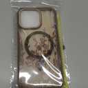 Domaver for iPhone 15 Pro Max Case, Magnetic Phone Case for iPhone 15 Pro Max [Compatible with MagSafe] Slim Fit Flowers Floral Design Shockproof Protective Bumper Women Men Girls Cover- Brown