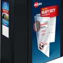 Avery Heavy-Duty 5 Inch Binders 3 Ring, View Binder, 5 Inch EZD Ring, Black, Sturdy (79606)