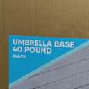 Black Round Umbrella Base with Cement Inside, 40lb