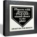 Potty Humor Bathroom Wall Sign, Rustic Restroom Sign, Wood Plaque for Men's Bathroom Decor, 5.9x5.9x0.7 inches (black)