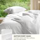Bedsure Cooling Duvet Cover King Size, Cotton & Viscose Derived from Bamboo Duvet Cover Set, PureWoven Ultra-Soft, Breathable & Lightweight Home Bedding for All Seasons (White,104"x90")
