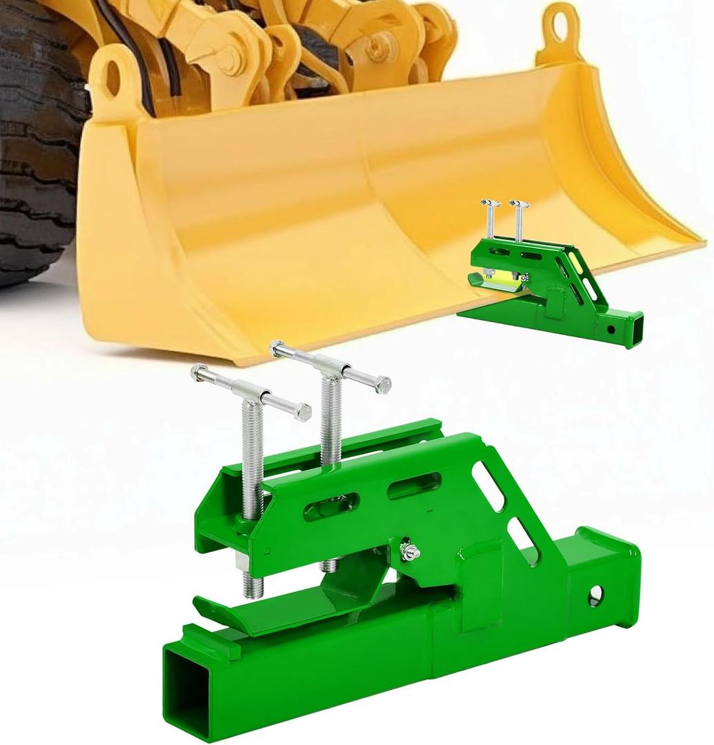 Tractor Receiver 2 inch Clamp on Trailer Hitch for Tractor Non-Slip Ball for Lawn Kubota Deere Bobcat Green Attachment