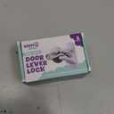 Door Lever Lock (2 Pack)  Prevents Toddlers from Opening Doors  Easy One-Hand Operation for Adults  Durable ABS with 3M Adhesive Backing  No Tools Needed for Install (White)