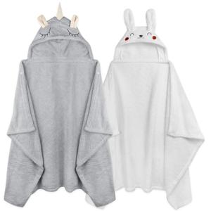 Toddler Bath Towel Hooded Kids Towels Baby Bath Towels for Boy Girl 0-5 Year, 2-Pack Thick Absorbent Toddler Towels with Hood Kids Bath Towel, Large 50''x32'' Baby Hooded Towel for Kids