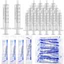 Plastic Syringe No Rubber Plunger Medicine Oral Syringes Without Needle Measuring Luer Slip Tip Syringe for Kids Children Liquids Refilling Scientific Labs(5 ml)