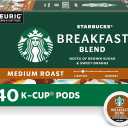 Starbucks K-Cup Coffee Pods, Medium Roast Hot or Iced Coffee, Breakfast Blend, 40 Keurig Pods, Best By: 23 APR 2026