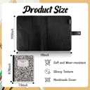 PU Leather Composition Notebook Cover 9 3/4 X 7 1/2 in With Composition Book 100 Sheets Vintage Rustic Distressed PU Leather Journal Notebook Cover Portfolio For School Office Home (Black)