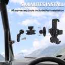 UTV Phone Mount Heavy Duty, Aluminum SXS Phone Holder 360 Adjustable for 1.75"-2" UTV Round Bar, Fit RZR Ranger Maverick x3 Talon Pioneer Mule for 4 to 7.2 Inch Cell Phone