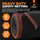 Xpose Safety Construction Safety Netting 8.5' x 150', 1/4" Mesh Scaffold Safety Net, Temporary Material Roll, Visibility Fence, Heavy-Duty Fire Retardant, Black