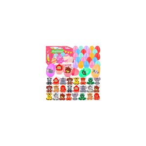 24 Pack Prefilled Easter Eggs with Animal Slow Squishy Toys