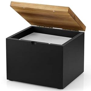Disposable Face Towel Holder, Acacia Wood Box Compatible with Clean Towels XL(NOT Included), Wooden Container for Cleansing Facial Dry Wipes, Face Towelettes Bathroom Counter Storage