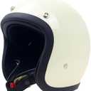 GJH Open Face Motorcycle Helmet Jet Cafe Recer 500TX Style Unisex Helmet 3/ 4 Chopper Bobber Helmet Japan Technology Handmade 3 Quarter Motorcycle Helmet Dot Approved (White-L)