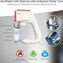 Vacuum Steamer for Clothes, 2000Pa&3600Pa Suction Handheld Clothes Steamer,2 in 1 Portable Travel Steamer for Clothes,Garment Steamer With 122ml Water Tank (for 110-120V) (Pearl White)