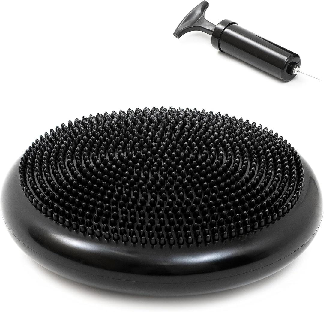 Trademark Innovations PVC Fitness and Balance Discs (1, Black)