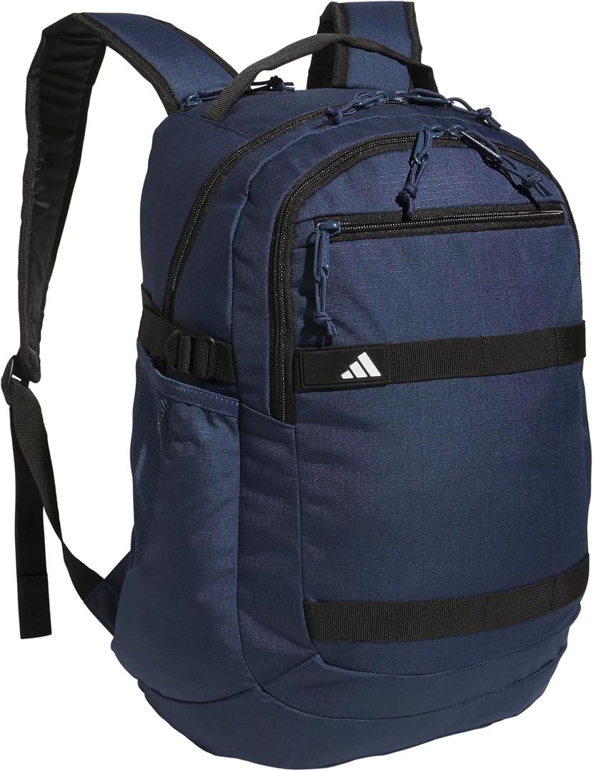 adidas Impulse Backpack, Sport Bag for Men and Women, Durable and Lightweight, Mineral Blue/Black, One Size
