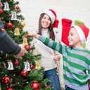 Christmas Bell Ornament Iron Plated Bell Ornament with Red Ribbon Perfect Annual Christmas Tree Decoration 2025 (Silver