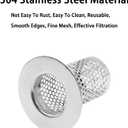 Shower Drain Strainer,304 Stainless Steel Bath Sink Strainer,Mesh Basket Floor Drain Strainer,TTZEZE Anti-Clog Bath Drain Strainer Bathtub Drain Cover 1.97x1.97''