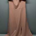 DRESSTELLS Formal Dress for Women, Cocktail Wedding Guest Party Prom Dress, Long Split Gowns and Evening Dresses (Large, Blush)