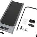 Foldable Treadmill, 220.46lbs Max Capacity 3.0HP Under Desk Treadmill with LED Display for Home Office