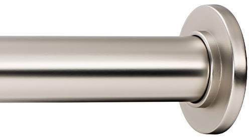 Ivilon Tension Curtain Rod - Spring Tension Rod for Windows or Shower, 36 to 54 Inch. Satin Nickel