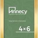 Annecy 4x6 Picture Frame Gold1 Pack, 4x6 Picture Frame for Wall or Desktop Decoration, Classic Gold Minimalist Style Suitable for Decorating Houses, Offices, Hotels