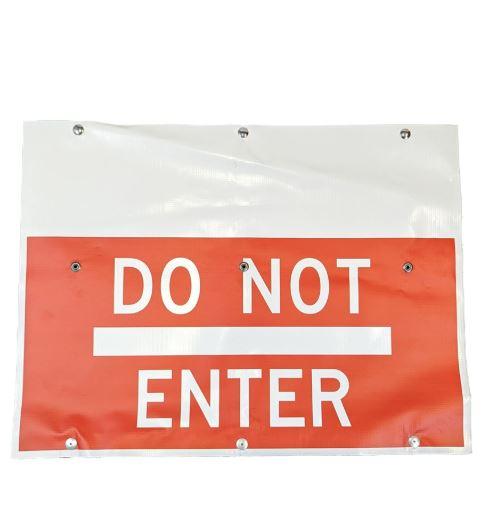 24"X12" Nonreflective Cone Bar Roll-Up Sign