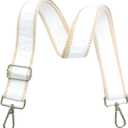 Adjustable Khaki Purse Strap - 1.5" Wide Handbags, Camera, Guitar, Phone & Crossbody Bag Replacement Shoulder Straps(Silver Hardware)