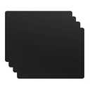 Silicone Placemats, Food-Grade Non-Slip Waterproof, Dining, Stain Resistant, Countertop Protector, Kitchen Counter Mat, Heat Resistant, Baking mat Dishwasher Safe (15.7x11.8Inch-3pack, Black)