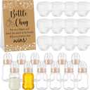 Widecook 12 Set Bottle Chug Baby Shower Games Favors Funny Diaper Change Game Including Plastic Baby Bottles Chug Disposable Diapers Themed Sign for Gender Reveal Party Supplies(Beige,Kraft)