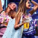 2 x Aesthetic Canvas Tote Bag for Women Pattern Trendy Casual Music Inspired Cloth Totes Bag for Shopping (Blue Fly Bird)