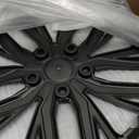 4 Pack 14 Inch Glossy Black Universal Hubcaps Wheel Covers for Cars, Snap-On R14 Wheel Rim Covers for Most Standard Flat Steel Wheels ((Black)