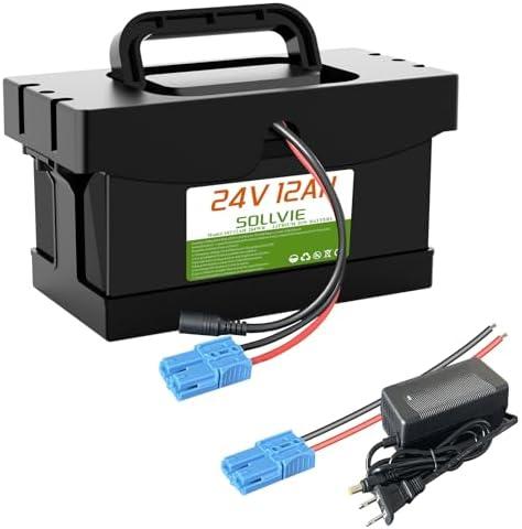 24V 12Ah Battery Replacement for Ride On Cars, with 2A Fast Charger, compatible with Dynacraft Realtree 24V UTVs, Extended Run Time & Lightweight