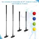 Hiboom 4 Pack Adjustable Golf Putters with Balls, 23.6-35.4 inches/ 60-90 cm