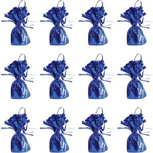Beistle Metallic Wrapped Balloon Weight Pack of 12 (Blue)