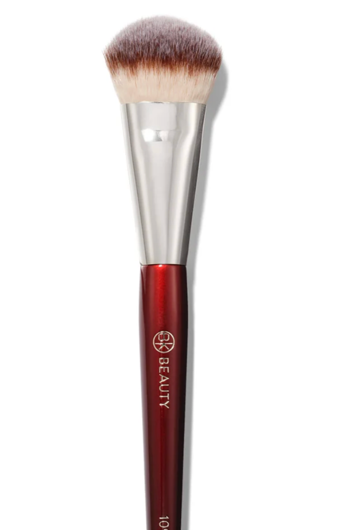 BK BEAUTY BRUSHES  109 MINI CONTOURED FOUNDATION  Face Brush for Liquid or Cream Foundations  Bronzer, Blush & Highlighter Makeup Brush