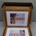 iRahmen 11x14 Picture Frame Set of 4 with Tempered Glass, Rustic Brown Frame Display 8x10 Pictures with Mat or 11 x 14 Without Mat, Wooden Photo Frames for Wall Mounting